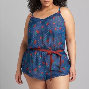 Lane Bryant Cherry Print Romper (NWT)